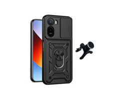 Kit Suporte Reforçado Capa Magnetic Slide Window Phonecare Para Xiaomi Redmi A7 Pro 4g - Preto