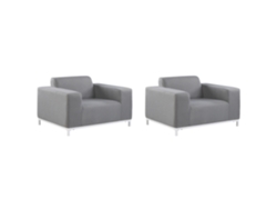 Sillón BELIANI Rovigo de Poliéster Gris 105x84x68