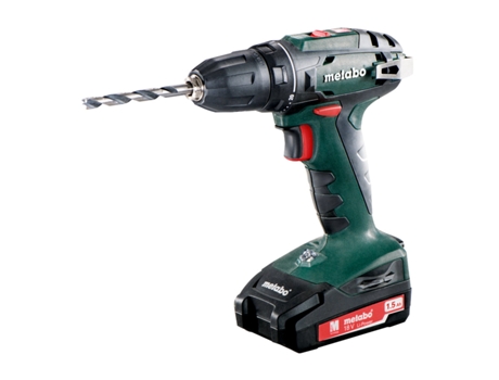 METABO BS 18 Taladradora atornilladora de batería/18V 2x Ion de litio; Cargador SC 60 Plus; Maletín profesional
