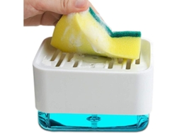 Dispensador De Jabón Y Soporte Para Esponja, Organizador 2 En 1 Con Diseño De Drenaje Mejorado.