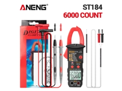 Pinza Amperimétrica Aneng True Rms Con Detector Ncv, Comprobador De Voltaje, Resistencia Y Temperatura.