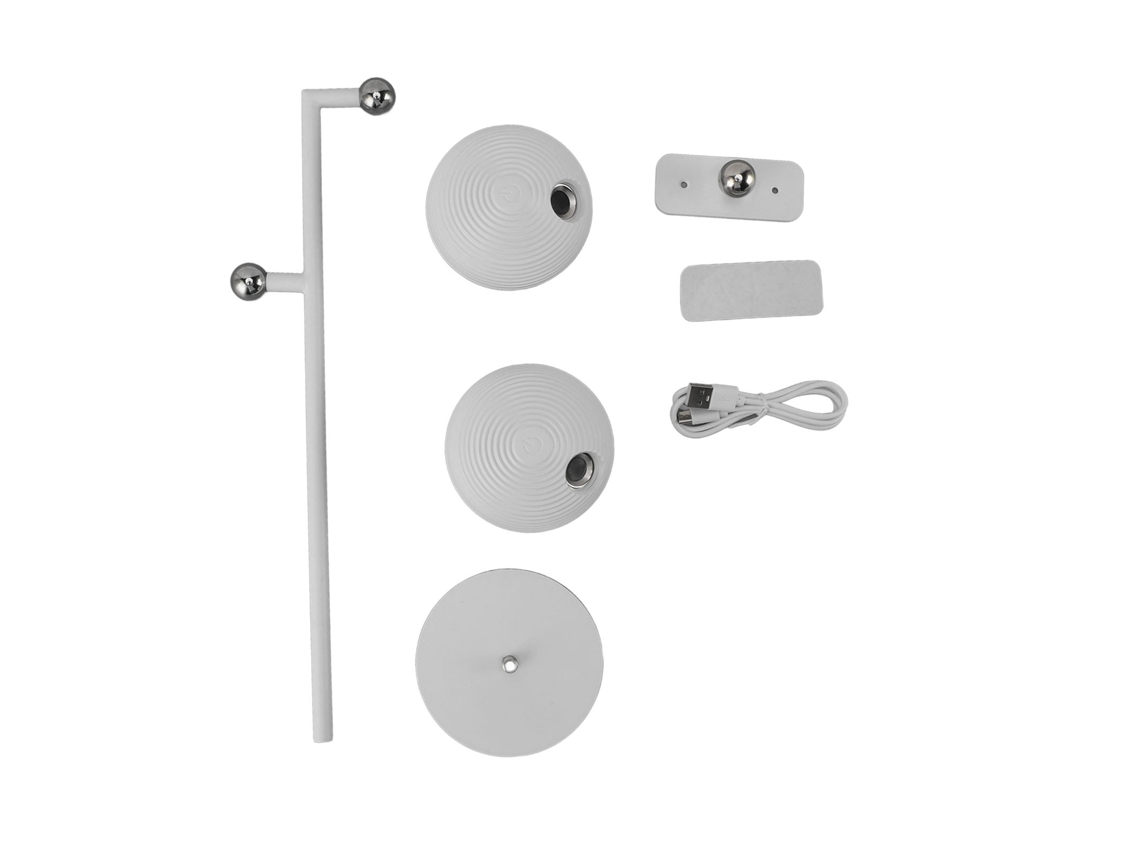 2026-lámpara De Mesa Inalámbrica Led Recargable 2000mah Con Puerto Usb Magnética 360° Rotación 3 Temperaturas De Color Blanca 2 En 1 Mesa/pared