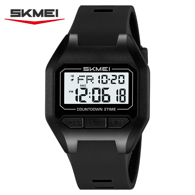 Reloj Digital Con Cronógrafo Y Alarma, Resistente Al Agua (blanco Y Negro), Ideal Para Estudiantes, Hombres Y Mujeres.