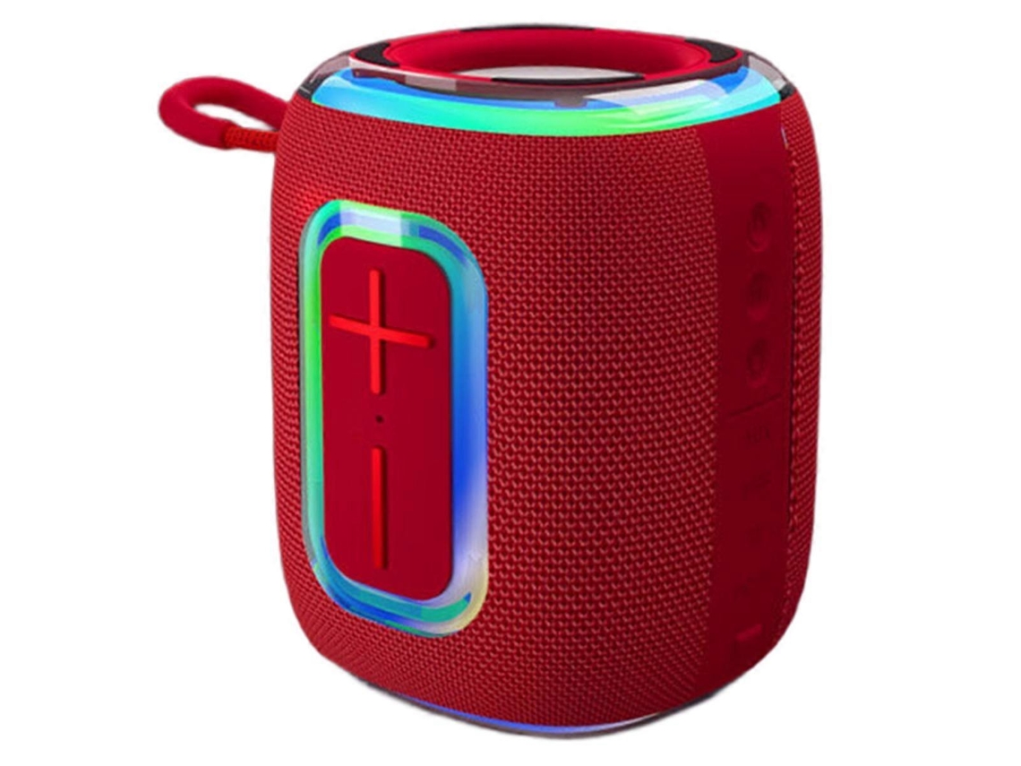 Altavoz Bluetooth IPX5 resistente al agua RGB luz colorida roja Chennnls
