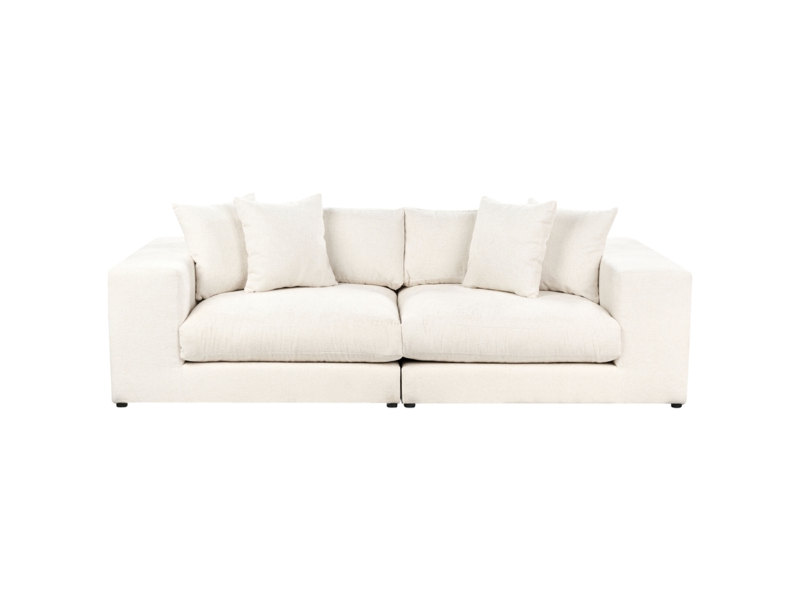 Sofá de 3 plazas BELIANI Glorvika ii de Poliéster Blanco 240x120x58