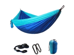 Hamaca Portátil Individual Adecuada Para Acampar Al Aire Libre Y Viajes Azul Celeste Siurn