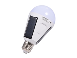 Bombilla LED solar portátil e impermeable de 7 W para senderismo al aire libre, acampada y luz de emergencia.