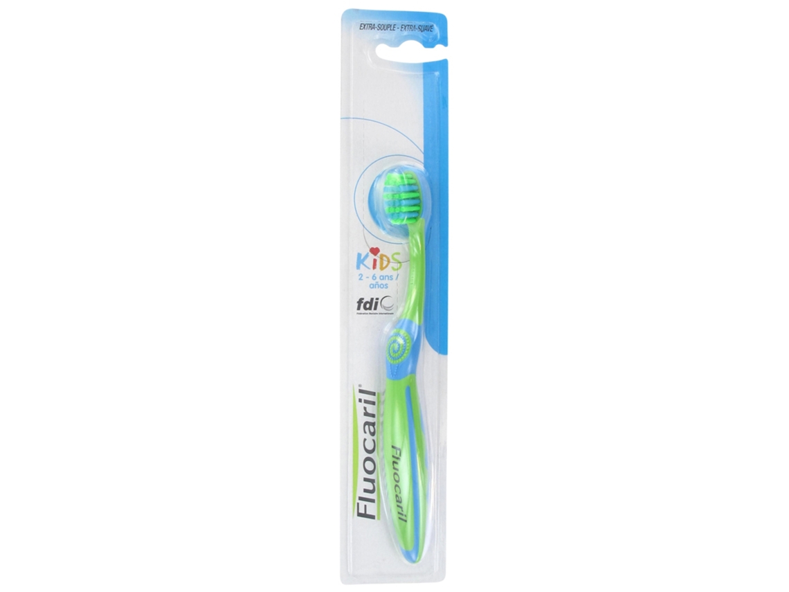 Cepillo de Dientes Kids 2- 6 Años Extra-Flexible Color: Verde Y Azul FLUOCARIL