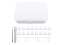 16 Clips De Sujeción Extraíbles En Forma De Corazón Para Fundas Nórdicas, Mantas Y Sábanas - Blanco