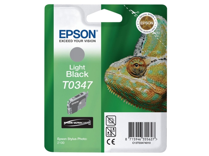 Cartucho de tinta original EPSON T0347, Camaleón 17 ml , Gris, C13T03474010