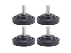 4 Patas De Goma Ajustables Con Tornillos M10 Para Muebles, Mesas, Sillas Y Sofás De 58 Mm De Diámetro.