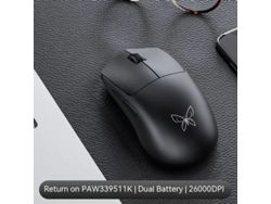 YIZHOOD MS301 Ratón Ligero Regalo Oficina E-Sports Juego Tres Modos Inalámbrico PAW3395 RGB 2.4GHZ Negro