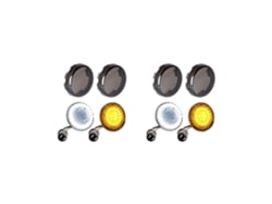 8 Luces Led Ahumadas Para Intermitentes Delanteros De Motocicleta, Kit De Inserción 1157 Para Dyna Road Street Glide