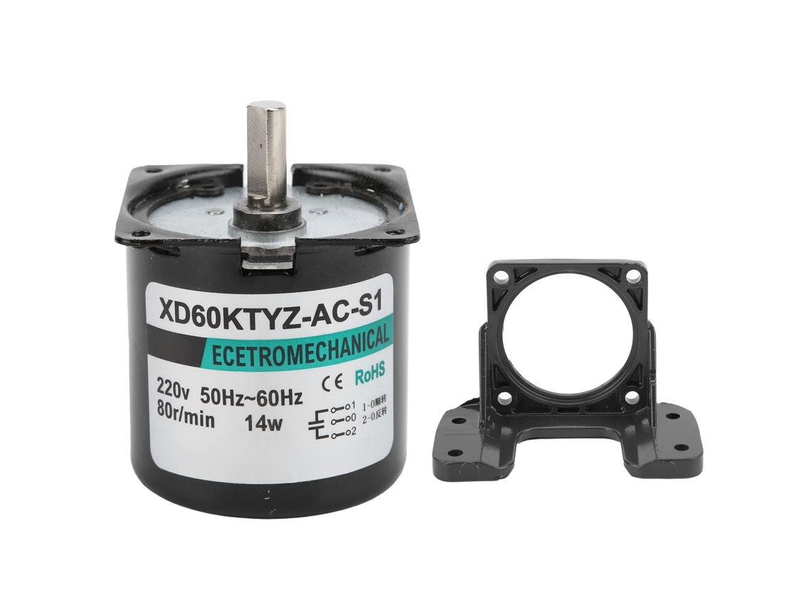 Motor Síncrono De Ca De Imán Permanente, Minireductor, Eje Excéntrico, 80 Rpm, 220 V, Bobina De Cobre.