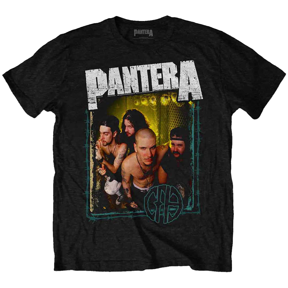 Pantera Barbed Band Photo T-shirt Unisex Rockinstone Size:l