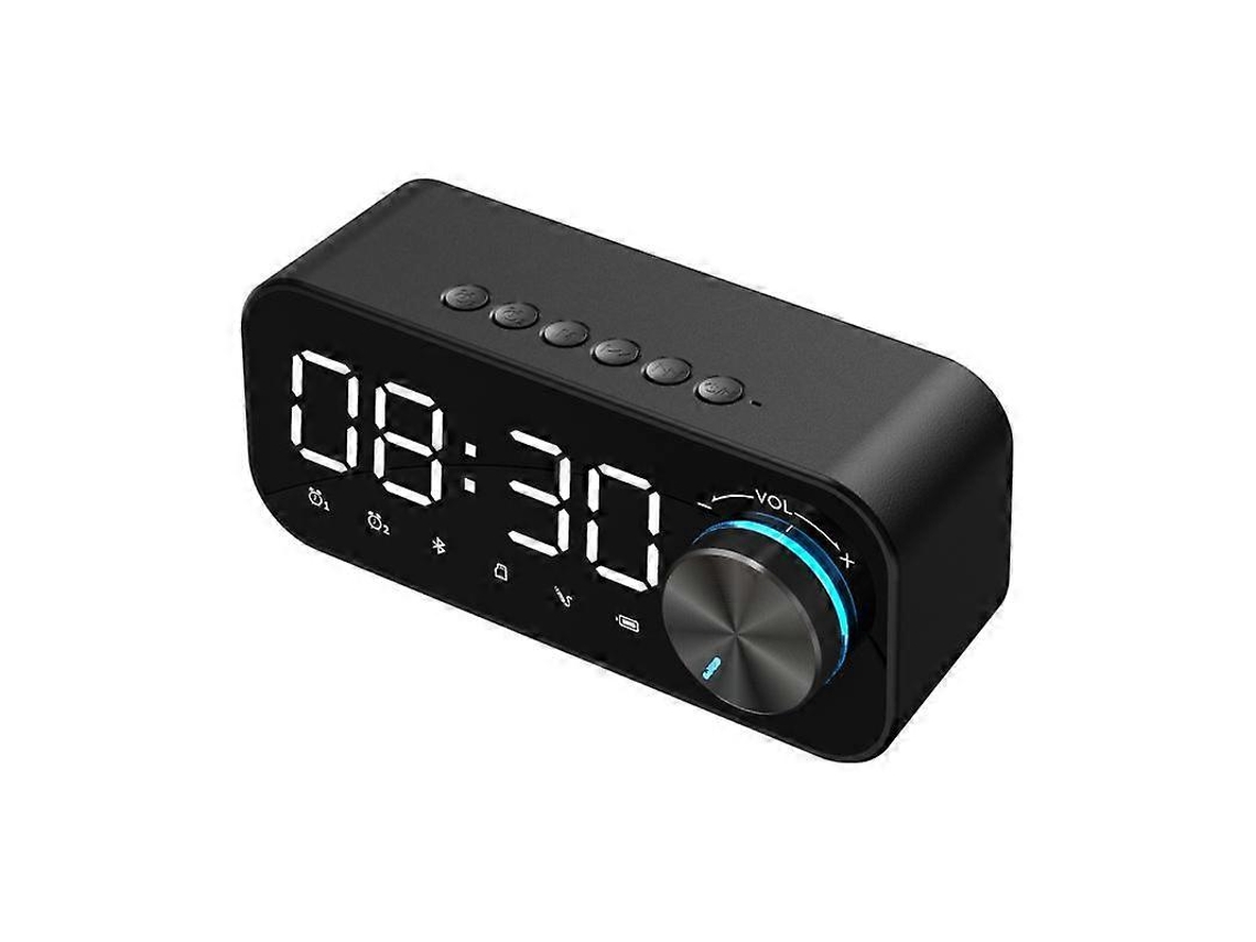 Altavoz Bluetooth Inalã¡mbrico Mdug, Altavoz Con Radio Fm, Reloj Despertador De Escritorio, Subwoofer, Reproductor De Mãºsica, Tarjeta Tf, Subwoofer
