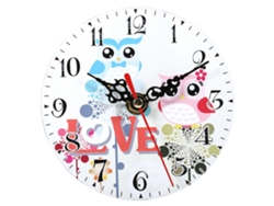 1 pieza de reloj de pared redondo antiguo con diseño de búho vintage creativo, decoración para el hogar y la oficina.