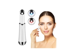 Masajeador facial Masajeador de ojos Varita recargable para ojeras Bolsas debajo de los ojos Hinchazón debajo de los ojos Blanco Yemaesre