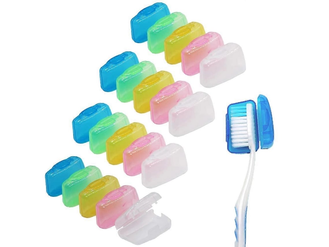 Rebe-20 Fundas Para Cabezales De Cepillo De Dientes V-top Portátiles, Protectores Para Hogar Y Exterior, Material Pp Transparente Y Ligero