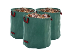 Bolsas Para Residuos De Jardín De 272 L, 3 Unidades, Asas Reforzadas, Plegables Y Reutilizables.