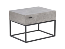 Mesa de noche de 1 cajón BELIANI Cairo de Tablero de fibra Gris 55x41x39