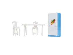 Bjww-refrigerador Miniatura Para Casa De Boneca Mesa Cadeira Brinquedo De Cozinha Decoração Jogo De Simulação Menina