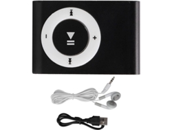 Reproductor De Música Mp3 Portátil Mini Con Clip, Ranura Para Tarjeta Microsd, Batería De Larga Duración Y Construcción De Aluminio (negro)