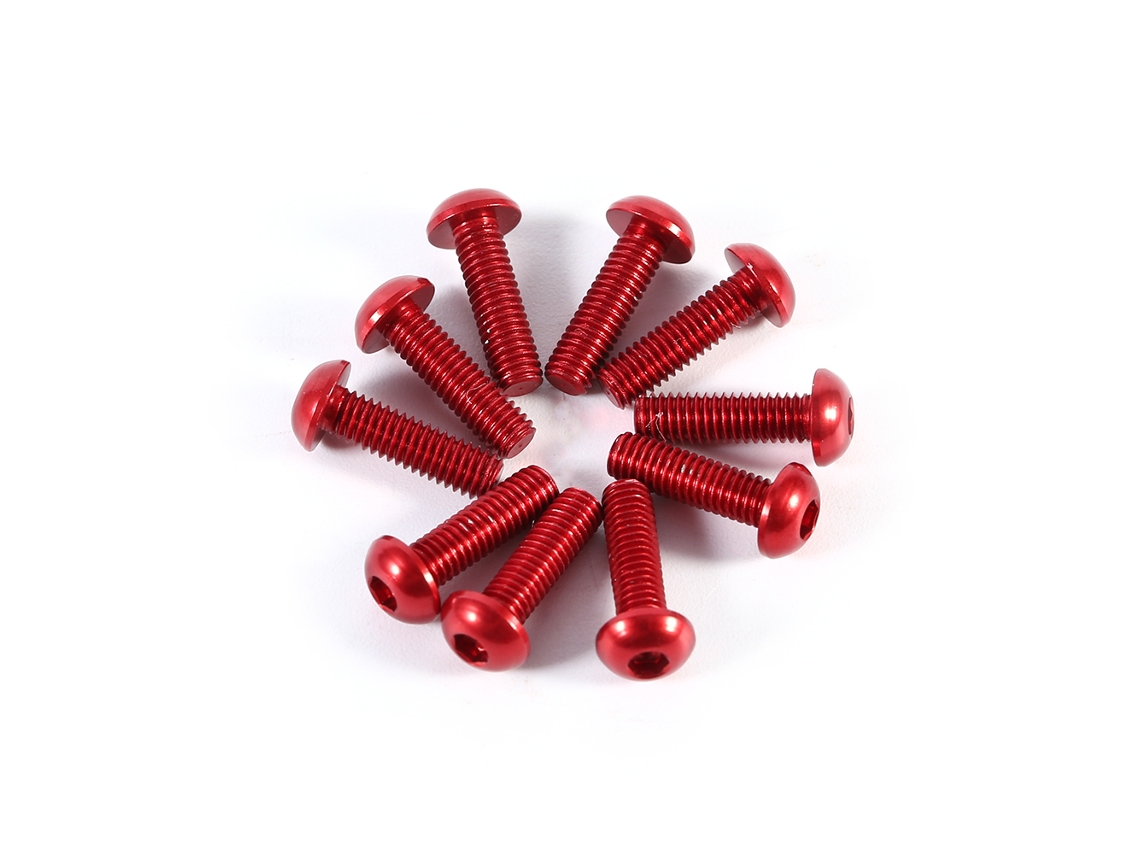 Primeroxs cabeza redonda M3 6 10 mm con llave hexagonal en aleación de aluminio verde