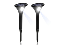 Sensor De Movimiento Para Luz Solar, 2 Unidades, Para Exteriores, Luz Blanca Cálida.
