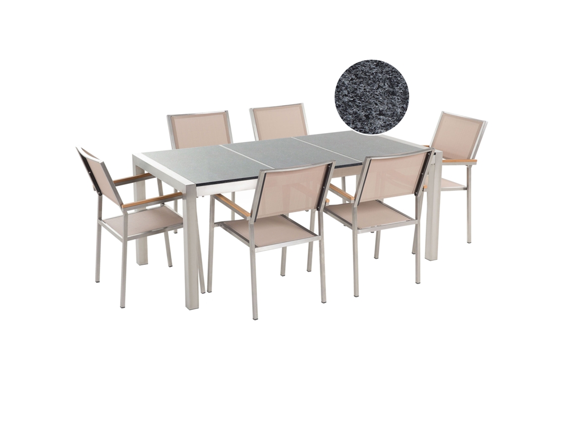 Conjunto de Jardín Grosseto (Beije - Acero Inoxidable -90x180x87 cm)