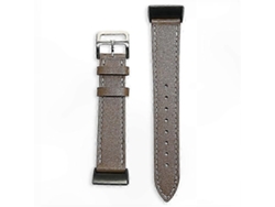 Pulseira De Couro Genuíno Ajustável Para Substituição Do Smartwatch Fitbit Charge 5.