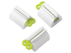 3 Dispensadores De Pasta De Dientes Con Rodillo Para Accesorios De Baño - Verde