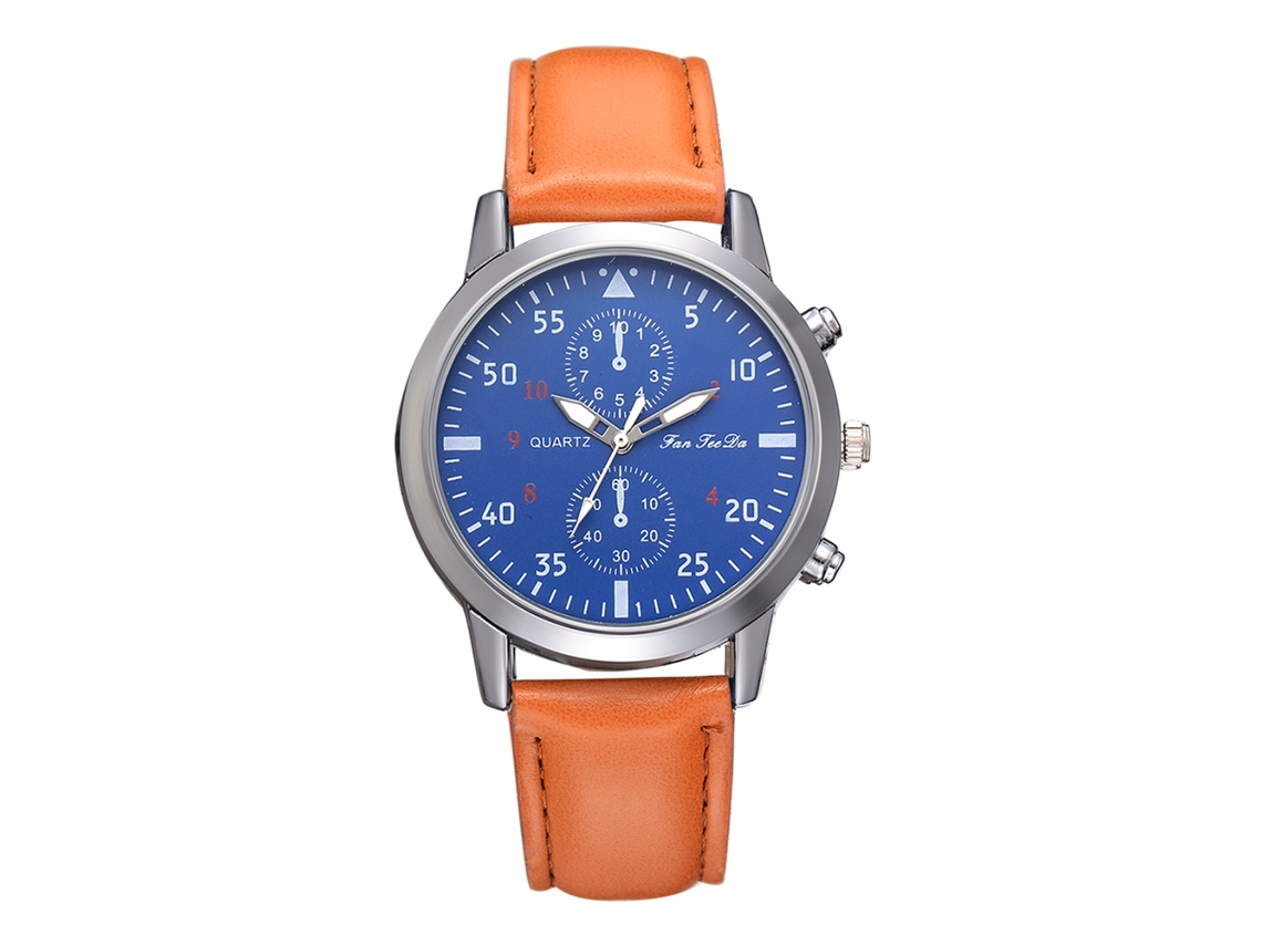 Reloj De Pulsera Unisex De Diseño Sencillo Con Correa De Pu Para Uso Profesional Y Diario.
