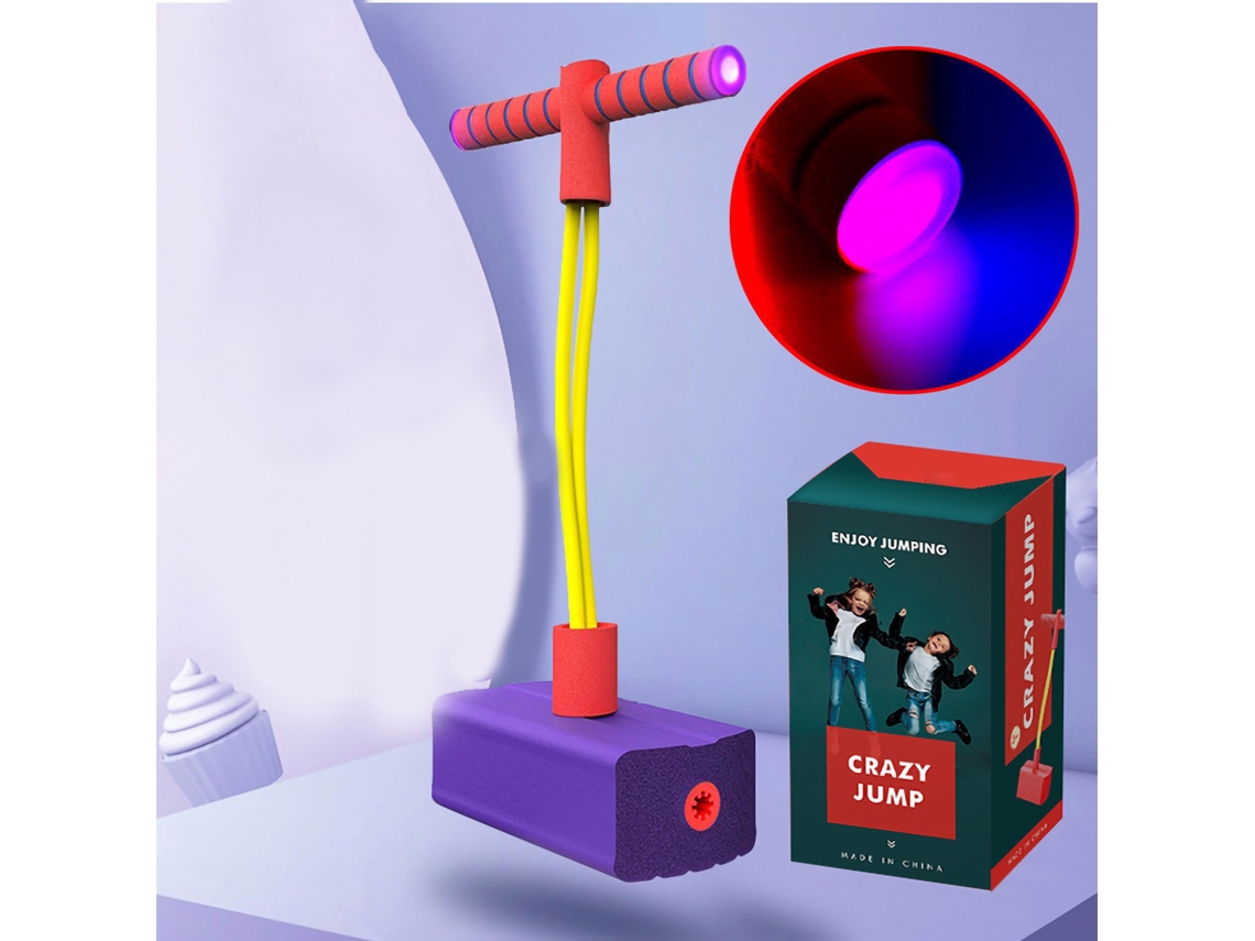 2026-saltador De Espuma Pogo Para Niños Jumper De Espuma Entrenamiento De Equilibrio Juguete Saltar Con Sonidos Chirriantes Flash Morado