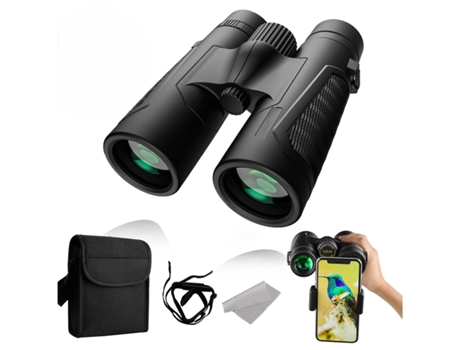 Binoculares Binoculares Profesionales 12X32 Todo Vidrio óptico HD Prisma súper Brillante Lentes Bak4 Fmc Ideal para Cam-Verde Militar YIZHOOD