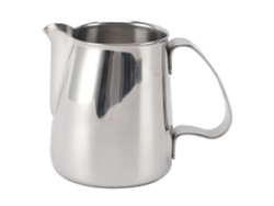 Jarra para espumar leche de acero inoxidable 304, boquilla antigoteo, 350 ml, ideal para el hogar y la cafetería.
