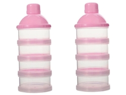 Dispensador De Leche En Polvo Para Bebés (2 Unidades), Tarros Para Fórmula Infantil, Caja Apilable De 4 Capas Para Comida De Bebé