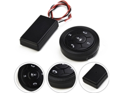 Control Remoto Inalámbrico Para Volante Para Audio De Automóvil, Gps, Modo De Volumen, Teléfono, 7 Botones, Negro.