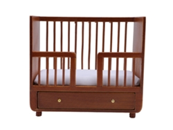 Cama Miniatura De Madera De Abedul Para Casa De Muñecas, Escala 1/12, Decorativa.
