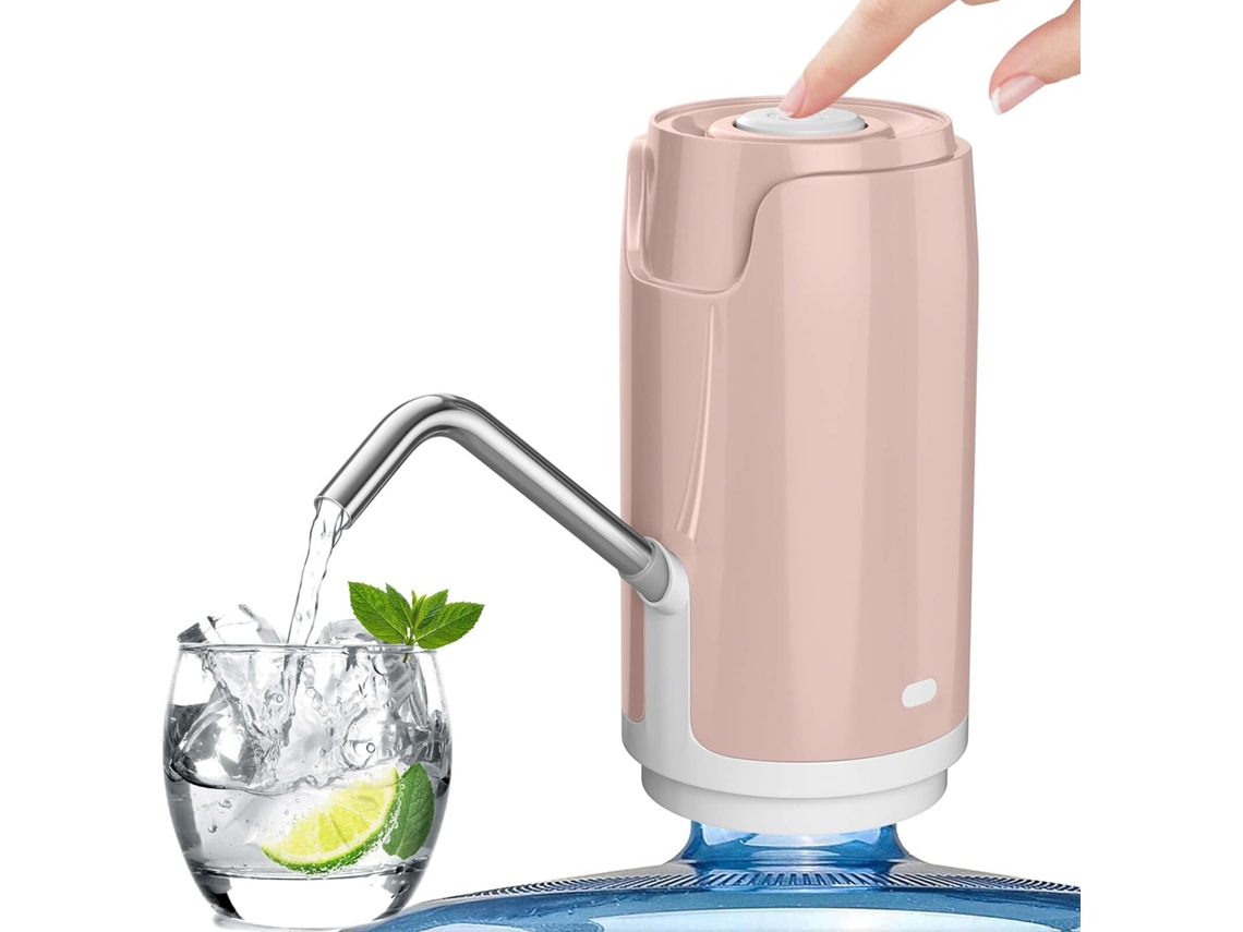 Bomba De Água Automática Usb Dispensador De Água Elétrico 5 Galões Garrafa Bomba De Água Elétrica Rosa GERTIZ