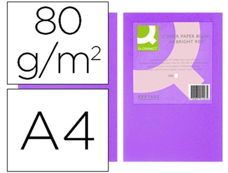 Papel Color Q Connect Din A4 80Gr Lila Pack De 500 Hojas