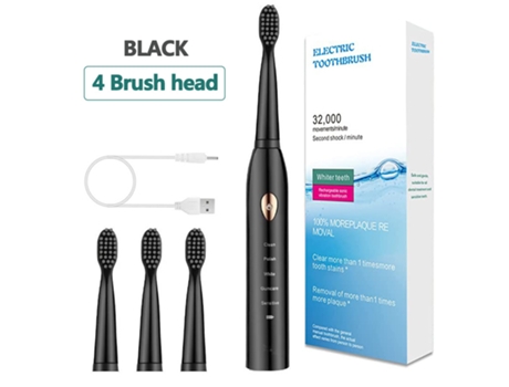 Cepillo de Dientes Eléctrico TRUMSEN X-1 Negro (32000 Rpm - 5 Modos - Recargable)