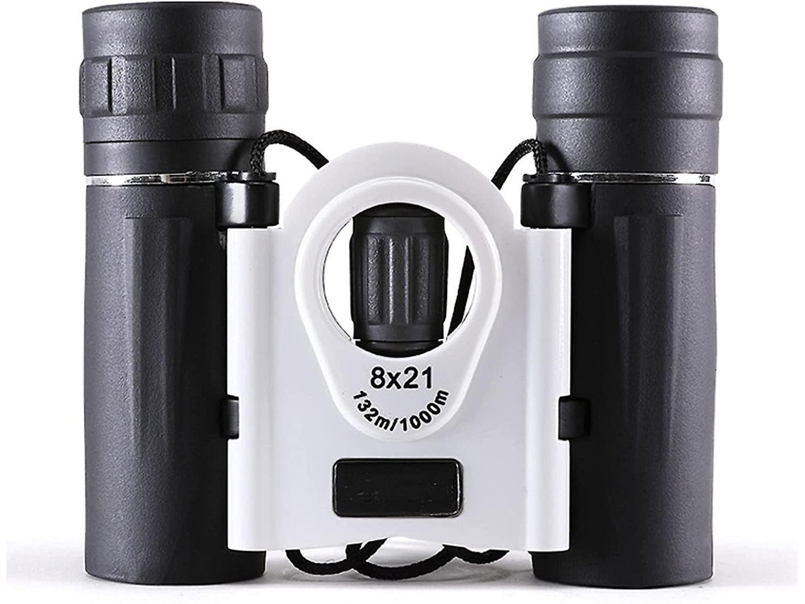 Mini binoculares 8x21 portátiles con visión nocturna HD, estables, con poca luz, para conciertos, aventuras al aire libre, color negro. Bestvite