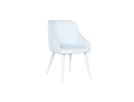Silla DKD Home Decor 53 x 57 x 79 cm Azul Metal Poliéster Blanco