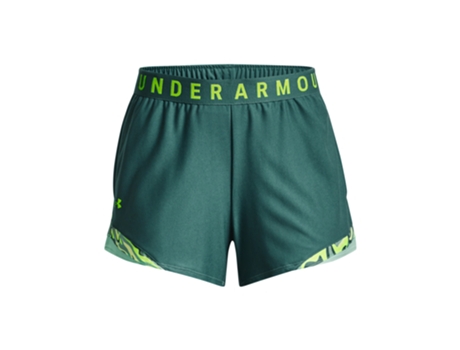 Pantalones Cortos de Mujer UNDER ARMOUR Corto Tricolor Play Verde (S)