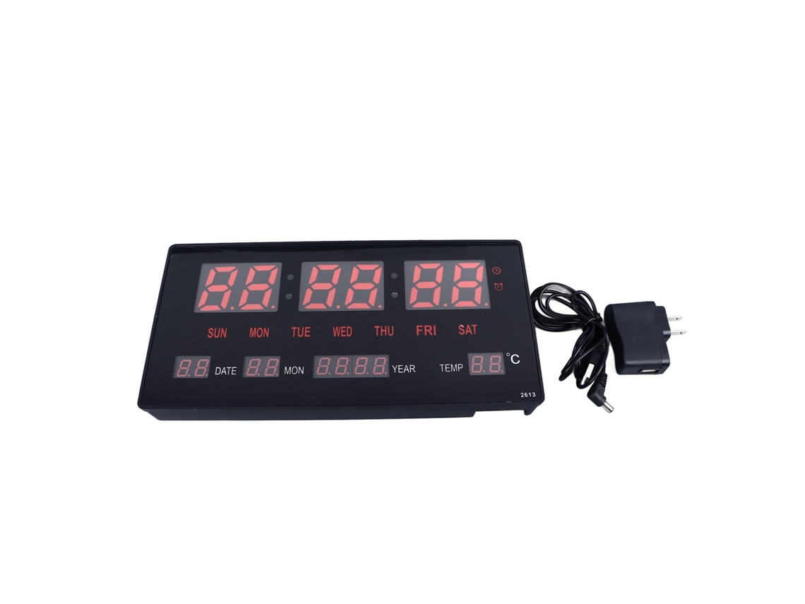 Reloj digital LED (pitido horario, luz de fondo)