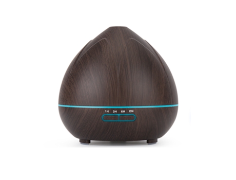 Difusor De Aroma Humidificador VANJL Led Difusor De Aceite Esencial Ultrasónico 400 Ml-Marrón Oscuro