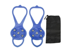 1 Par/juego De Puentes De Hielo De 5 Dientes Antideslizantes Con Fuerte Sujeción, Material Duradero, Cubrezapatillas De Escalada De Invierno, Azul, Talla M (35-41).