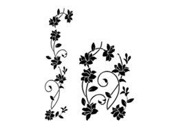 Adhesivo floral de ratán, extraíble, pelar y pegar RNEMITERY