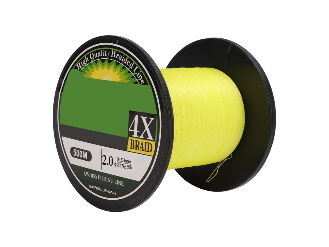 Danu26-hilo De Pesca Trenzado 546 Yardas 4 Hilos Pe Resistente A La Abrasión Cable De Pesca Trenzado Amarillo2.0